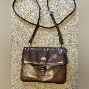 The Trend 100% Brown Italian Leather Crossbody bag